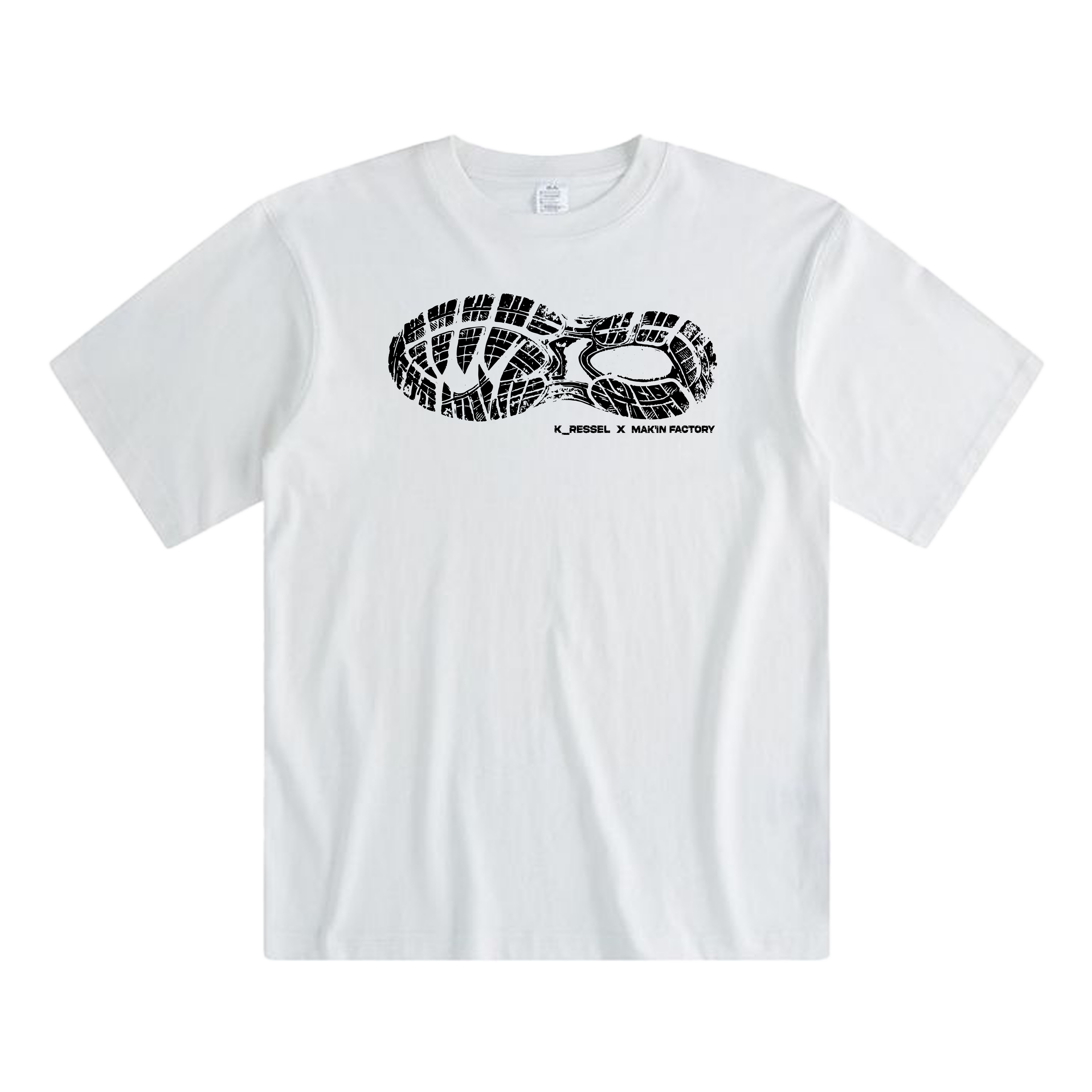 MAK'IN FACTORY X K__RESSEL - T-shirt empreinte noire